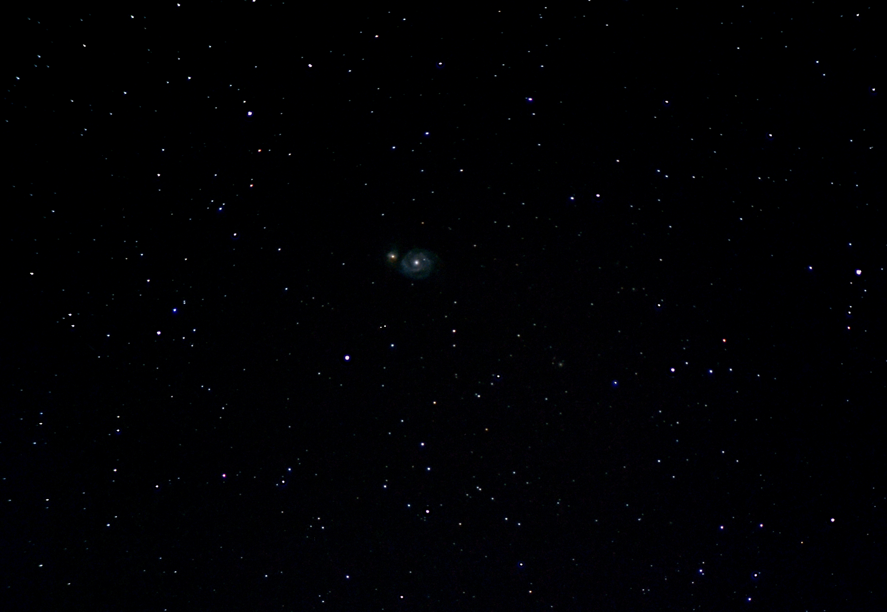 Die Galaxie M51 oder Strudelgalaxie im Sternbild der Jagdhunde. Bild Christian Schmitz, AG Orion. 